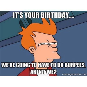 birthday burpees