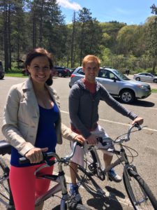 jesse and I bike riding