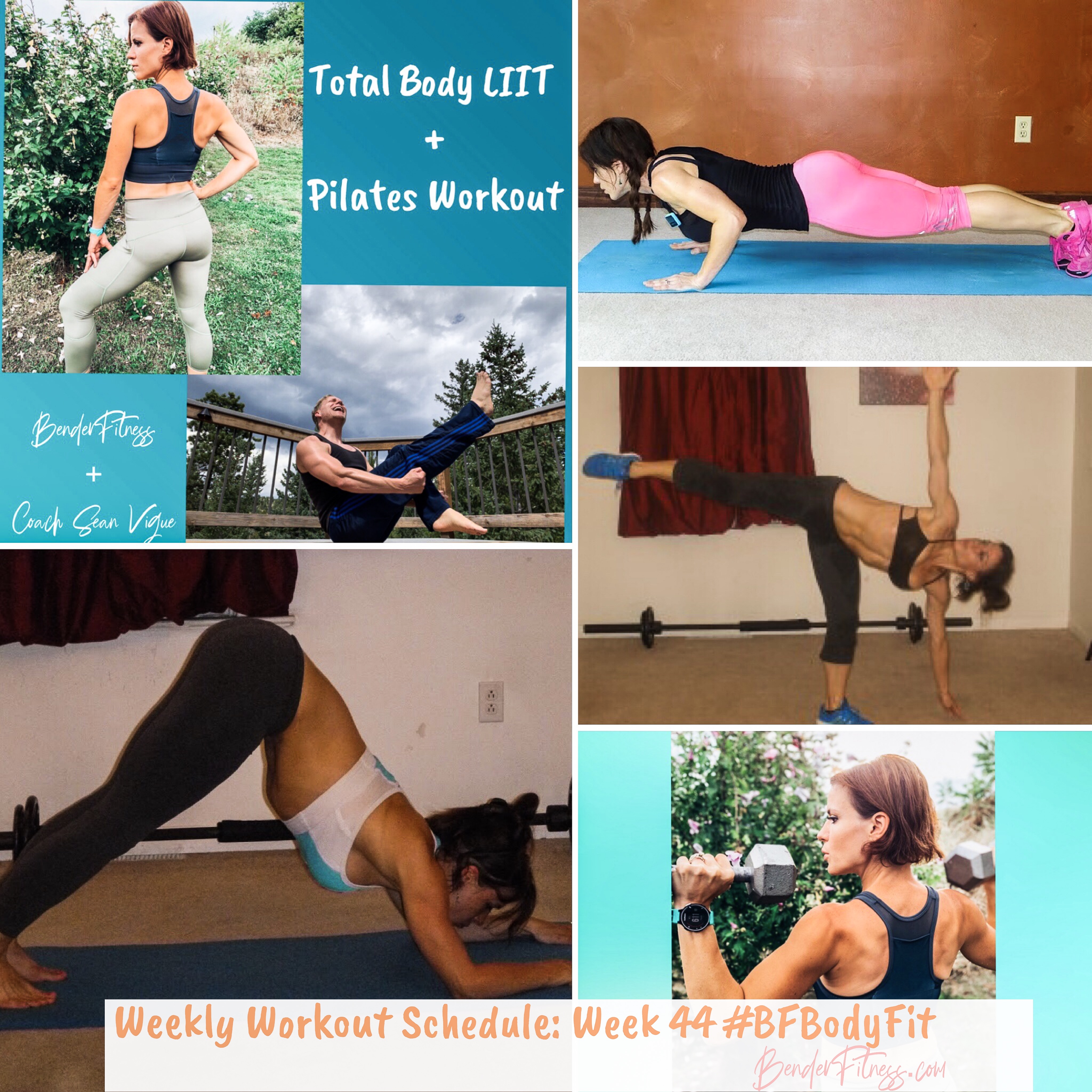 Weekly Workout Schedule: Week 44 #BFBodyFit | Bender Fitness