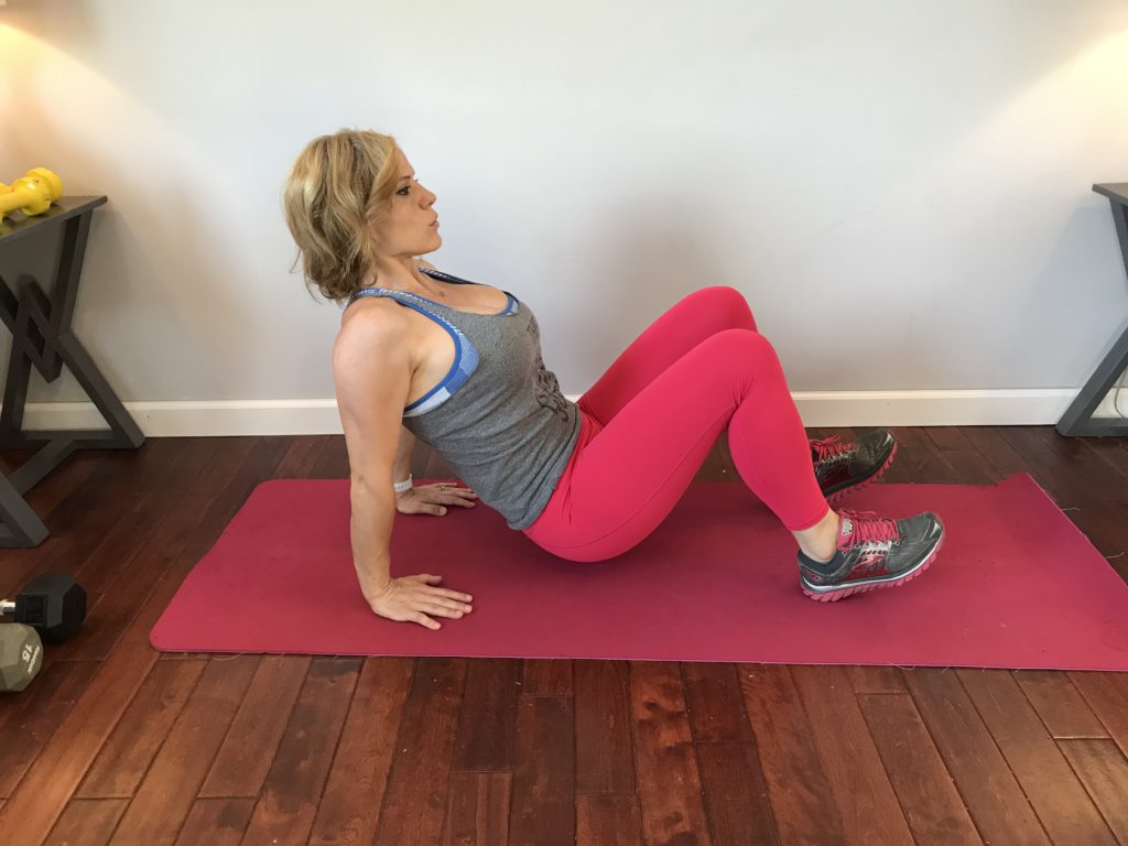 Table Tap exercise for the legs, glutes, back and shoulders. 