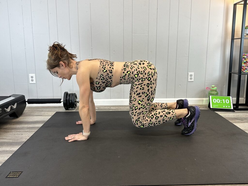 Beast to Plank Pose Exercise for shoulders, arms, and core