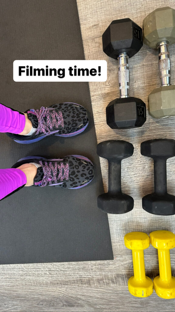 Filming Home Workout videos