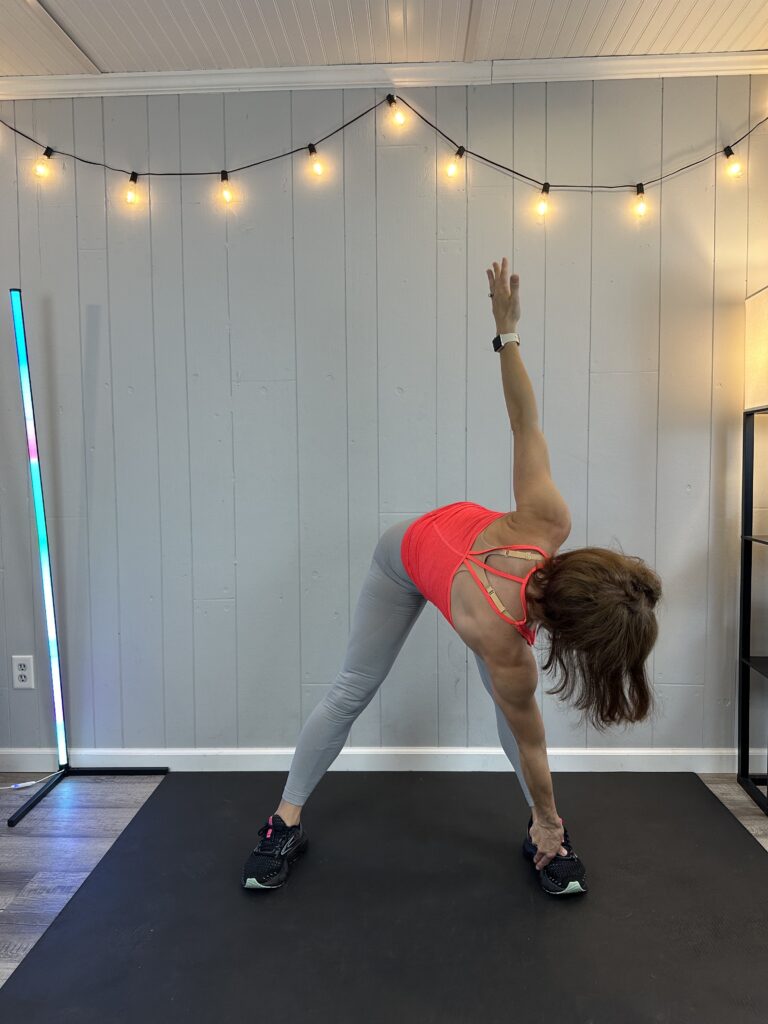 Wide Leg Cross Heel Tap Exercise Demonstration