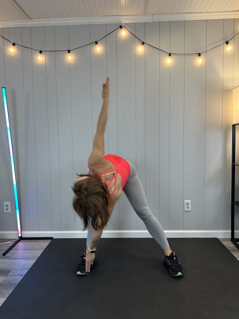 Wide Leg Cross Heel Tap Exercise Demonstration