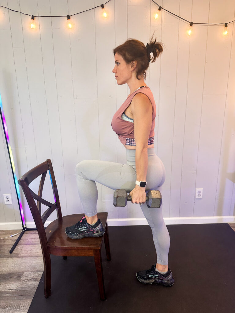 Exercise demonstration: Step Up to build strong thighs and glutes