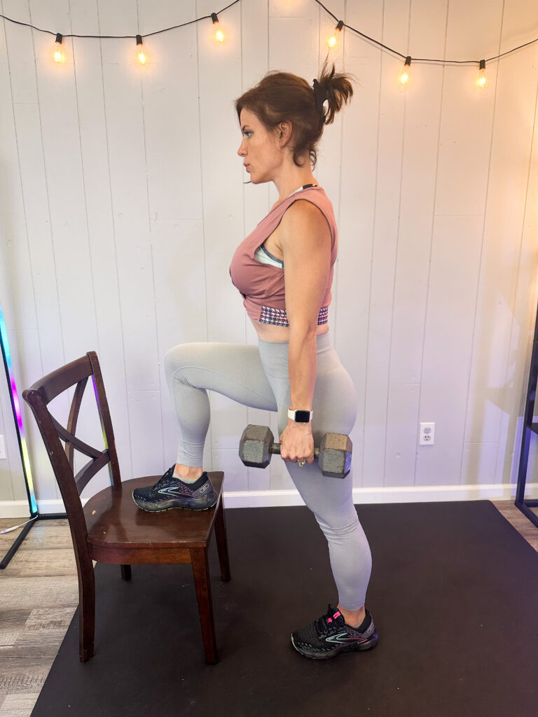 Exercise demonstration: Step Up to build strong thighs and glutes