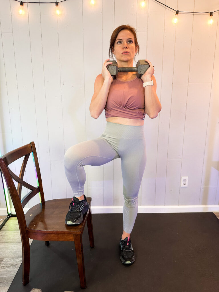 Exercise demonstration: Side Step Up to build strong thighs and glutes