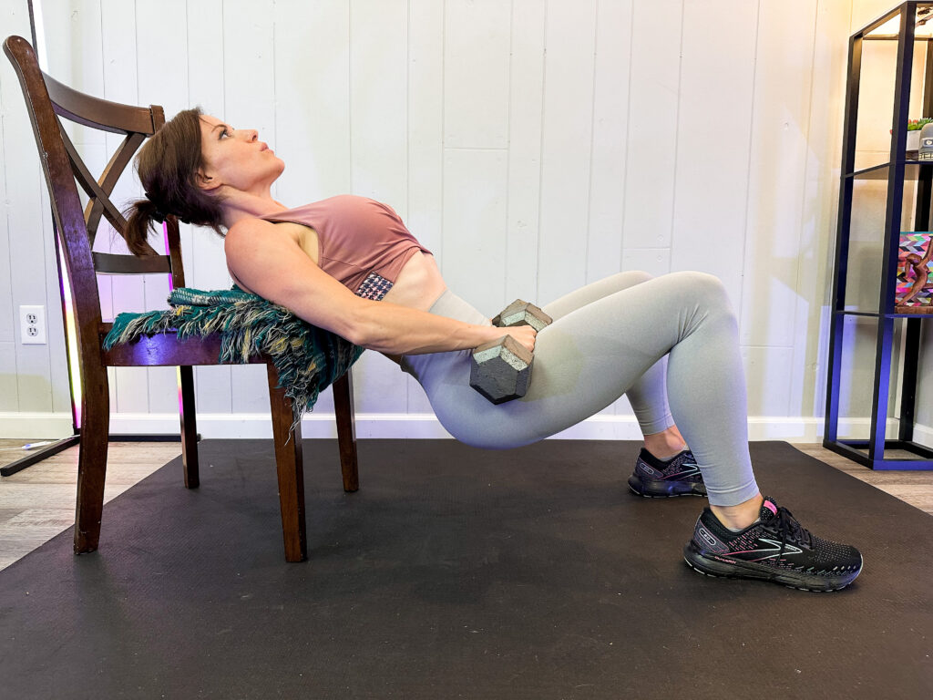 Hip Thrust Glute Bridge Exercise Demonstration for stronger glutes and hamstrings. 
